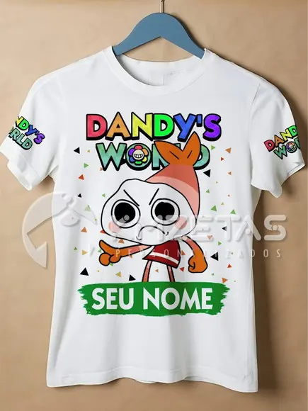 Blusa Dandy's World Shrimpo Infantil Camisa Personalizada