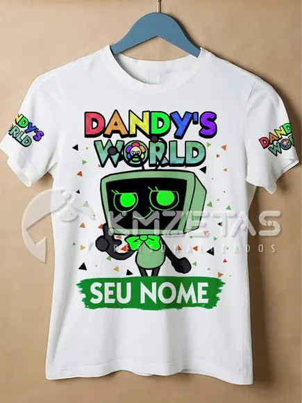 Blusa Dandy's World Vee Toons Infantil Camisa Personalizada
