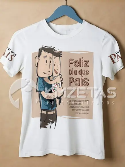 Blusa Dia dos Pais Meu Exemplo Infantil Adulto Personalizada