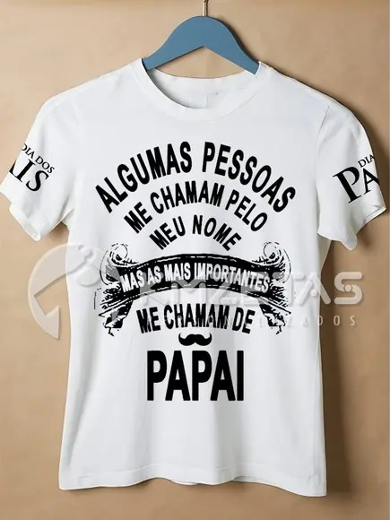 Blusa Dia dos Pais Papai Infantil Adulto Personalizada
