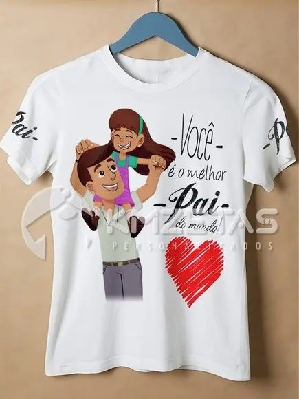 Blusa Dia dos Pais Tal Pai Tal Filha Infantil Adulto