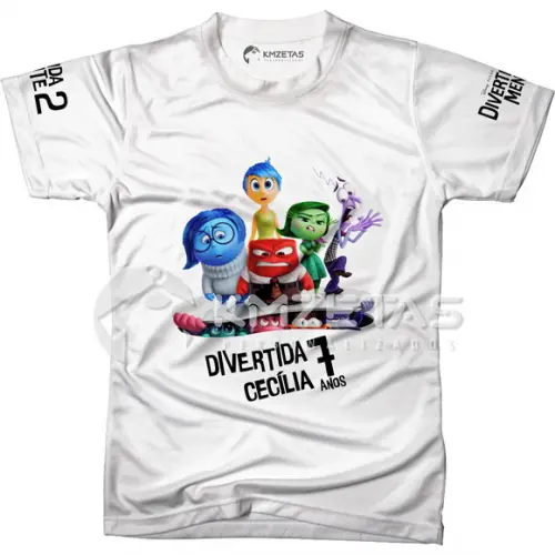 Blusa Divertida Mente 2 Festa Filme Personalizada