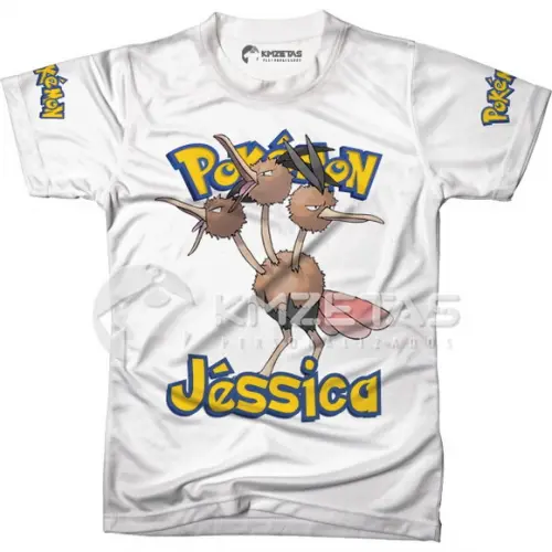 Blusa Dodrio Pokemon Infantil Juvenil Adulo Personalizada
