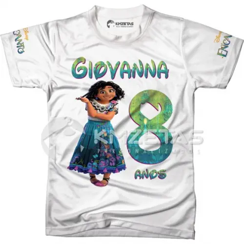 Blusa Encanto Disney Festa Infantil Adulto Personalizada