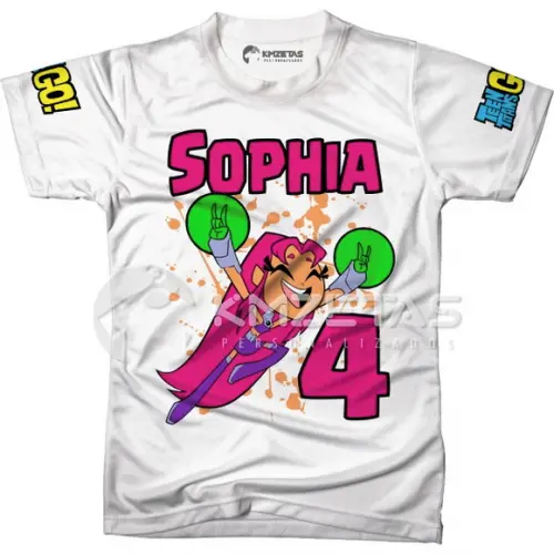 Blusa Estelar Jovens Titans Infantil Adulto Personalizada