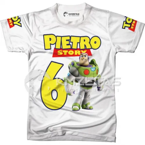 Blusa Festa Buzz Lightyear Toy Story Personalizada