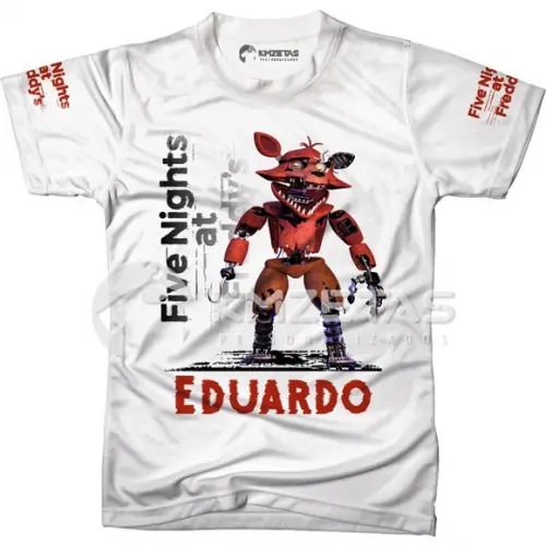 Blusa Five Nights At Freddy Foxy Fnaf Infantil Adulto
