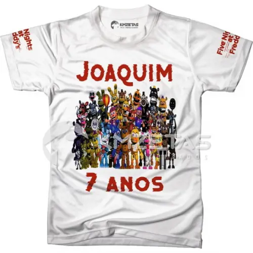 Blusa Five Nights At Freddy Fnaf Aniversario Infantil