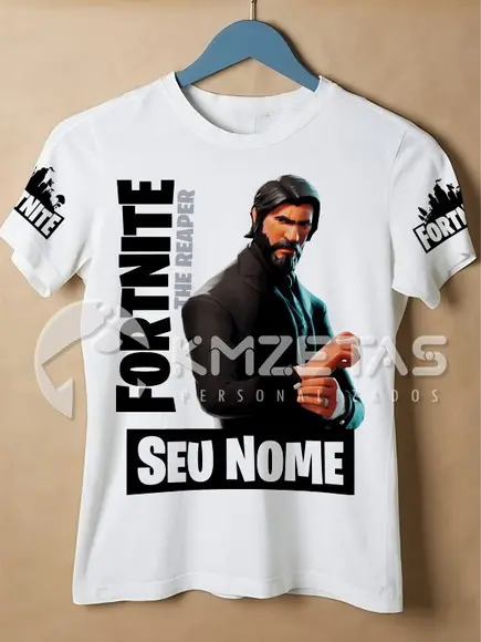 Blusa Fortnite Ceifador Infantil Adulto Personalizada