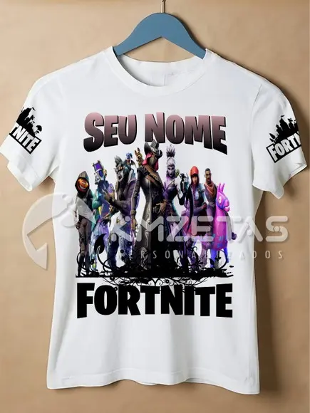 Blusa Fortnite Feminina Menina Infantil Adulto Personalizada