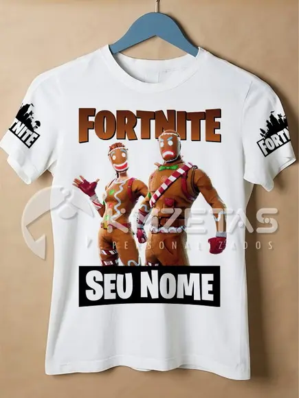 Blusa Fortnite Gengibre Infantil Adulto Personalizada