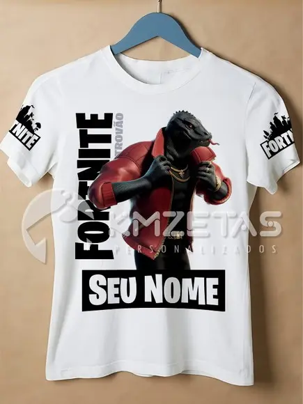 Blusa Fortnite Thunder Trovão Skin Camisa Personalizada