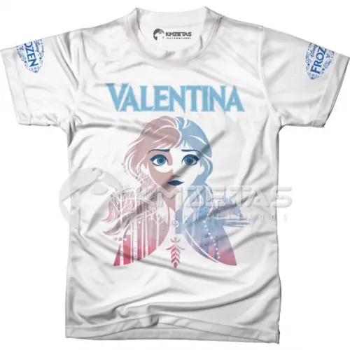 Blusa Frozen Anna Elsa Menina Infantil Personalizada