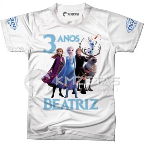 Blusa Frozen Festa Infantil Personalizada