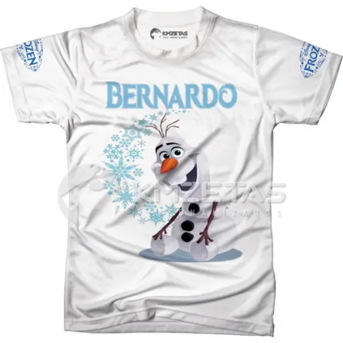 Blusa Frozen Olaf Boneco Gelo Infantil Personalizada