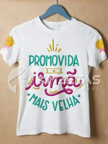 Blusa Fui Promovida a Irmã Mais Velha Camisa Infantil