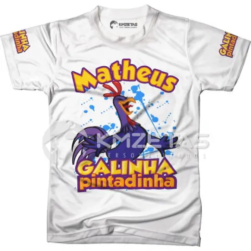 Blusa Galo Carijó Galinha Pintadinha Festa Personalizada