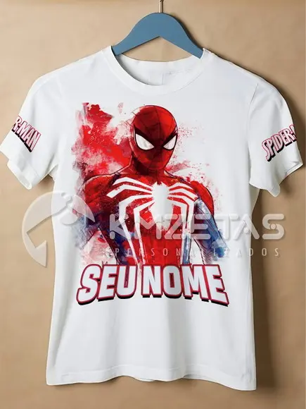 Blusa Homem Aranha Masculina Personalizada