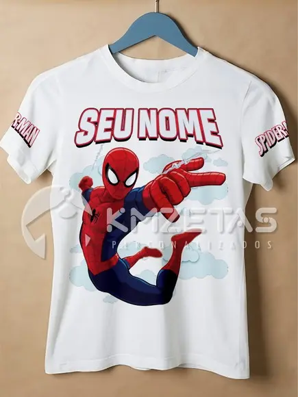 Blusa Homem Aranha Spider-man Personalizada