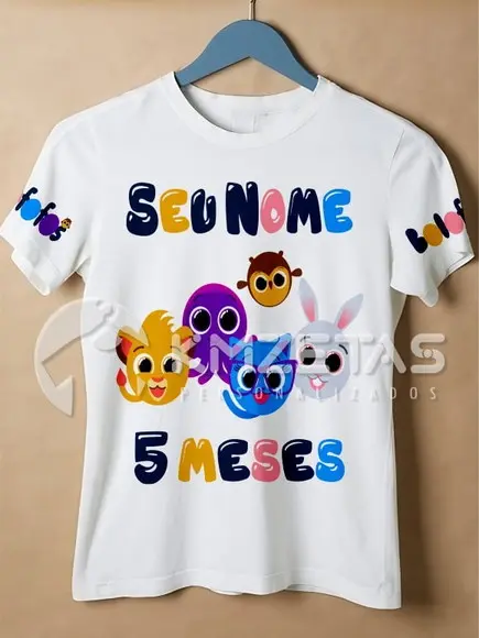 Blusa Infantil Bolofofos Festa Aniversário Personalizada