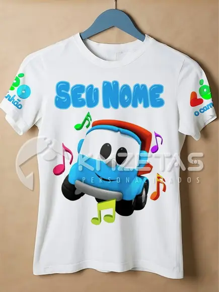 Blusa Infantil Léo o Caminhão Menino Menina Personalizada