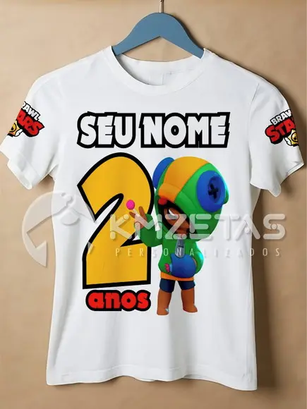 Blusa Leon Brawl Stars Camisa Personalizada T-shirt Unissex