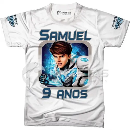 Blusa Max Steel Festa Infantil Personalizada