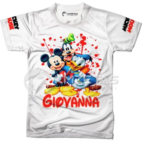 Blusa Mickey Mouse Disney Menina Personalizada