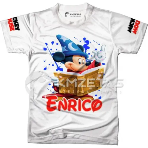 Blusa Mickey Mouse Mágico Infantil Adulto Personalizada