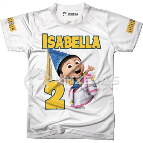 Blusa Minions Agnes Infantil Adulto Unissex Personalizada