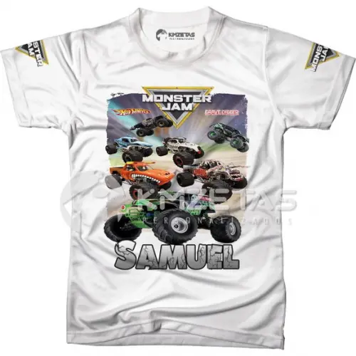 Blusa Monster Jam Festa Infantil Camiseta Personalizada