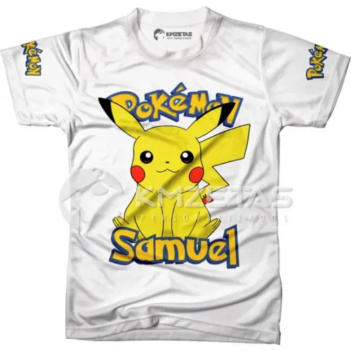 Blusa Pikachu Pokemon Infantil Juvenil Adulo Personalizada