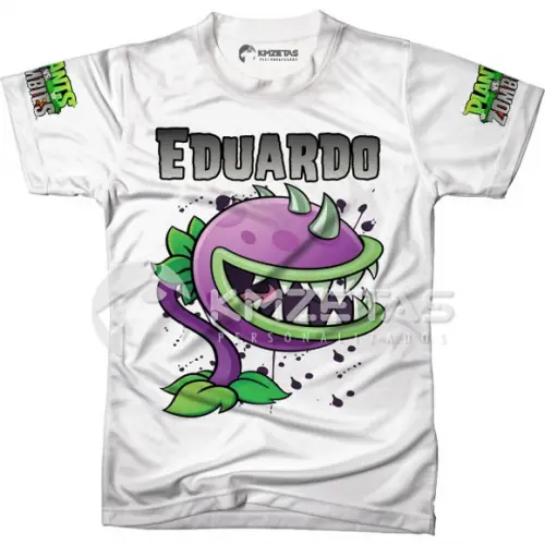 Blusa Plants Vs Zombies Carnivoras Infantil Adulto