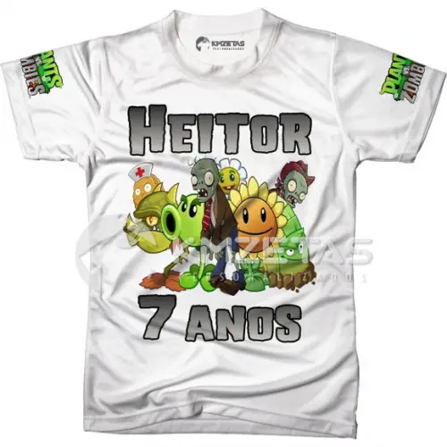 Blusa Plants Vs Zombies Festa Infantil Personalizada