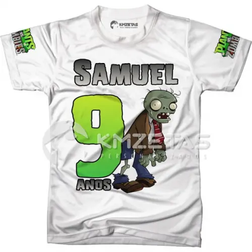 Blusa Plants Vs Zombies Festa Personalizada