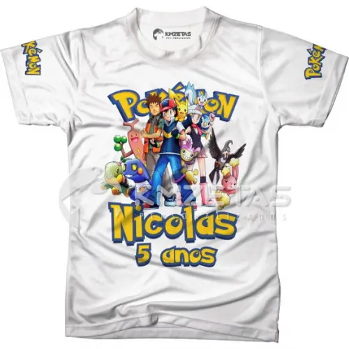 Blusa Pokemon Infantil Adulo Personalizada