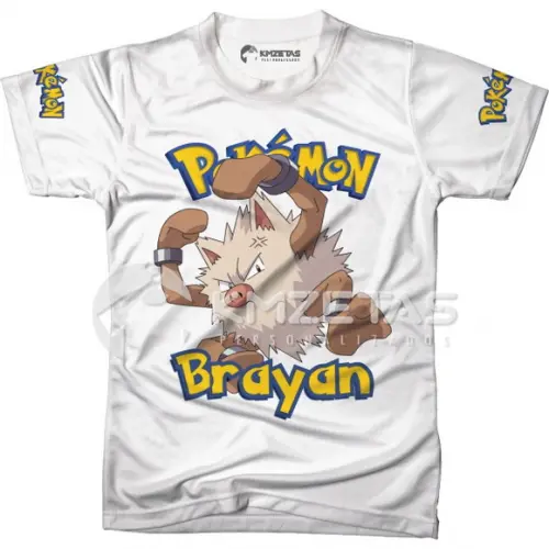 Blusa Primeape Pokemon Infantil Adulo Personalizada