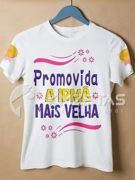 Blusa Promovida Irmã Mais Velha Camisa Personalizada