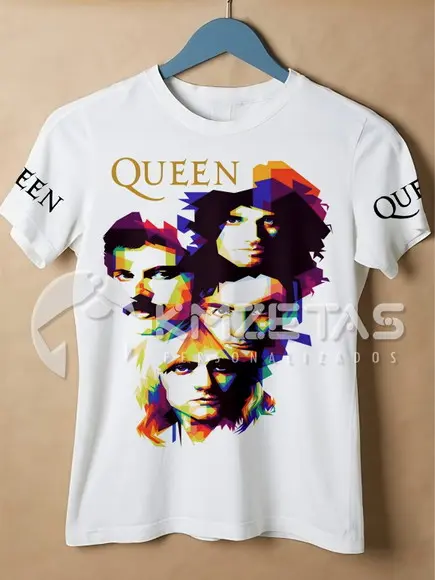 Blusa Queen Bandas Rock Música Camisa Freddie Mercury