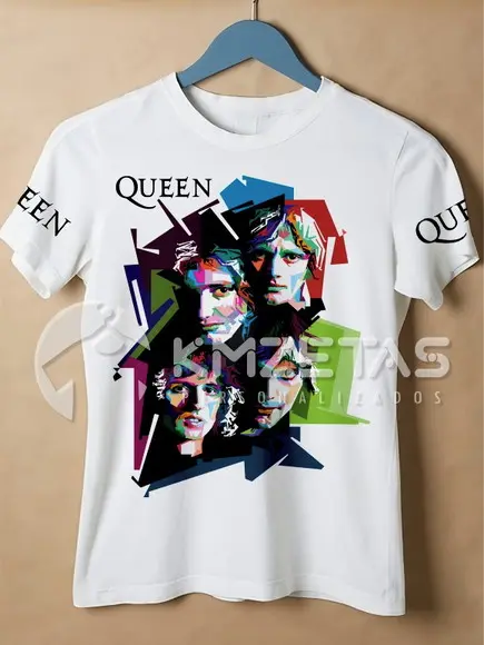 Blusa Queen Camisa Freddie Mercury Roger Brian John Rock