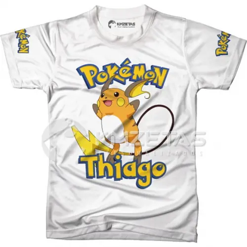 Blusa Raichu Pokemon Infantil Adulo Personalizada