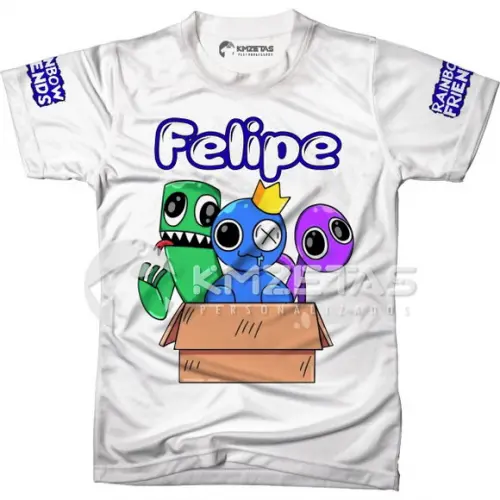Blusa Rainbow Friends Infantil Adulto Personalizada