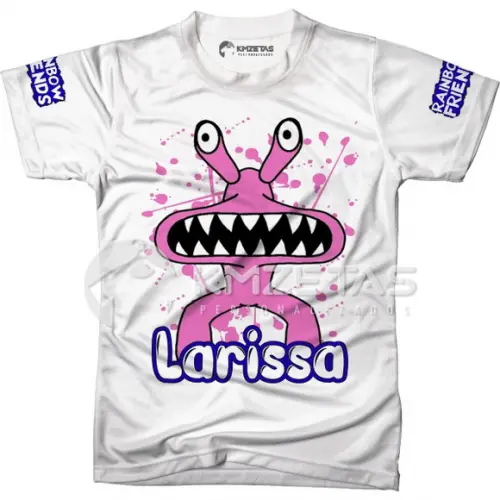 Blusa Rainbow Friends Pink Rosa Personalizada