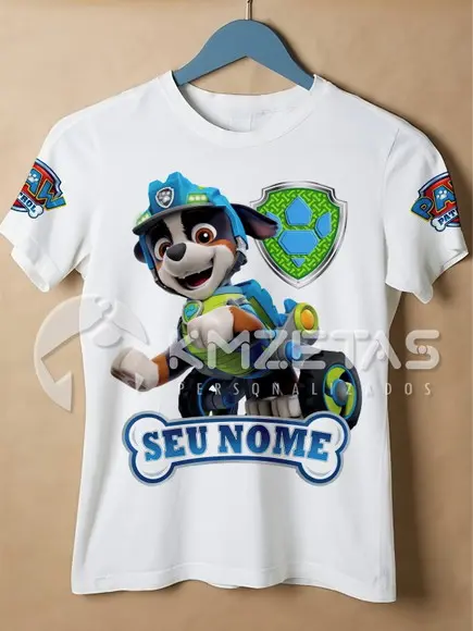 Blusa Rex Patrulha Canina Infantil Adulto Personalizada
