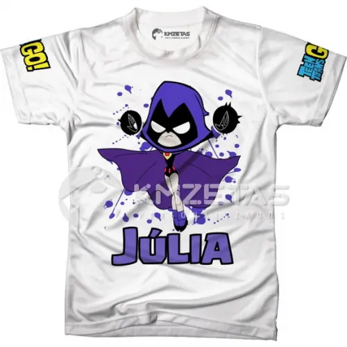 Blusa Ravena Jovens Titans Infantil Adulto Personalizada