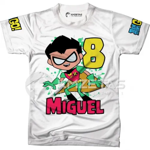 Blusa Robin Jovens Titans Infantil Adulto Personalizada