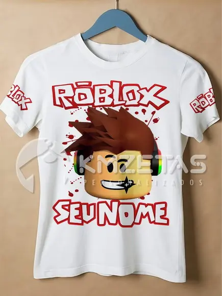Blusa Roblox Game Skin Jogo Infantil Adulto Personalizada