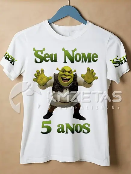Blusa Shrek Festa Aniversário Infantil Personalizada
