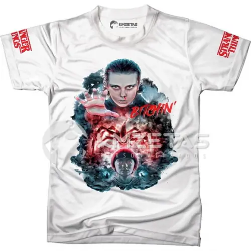 Blusa Stranger Things Bitchin Camisa Adulto Infantil