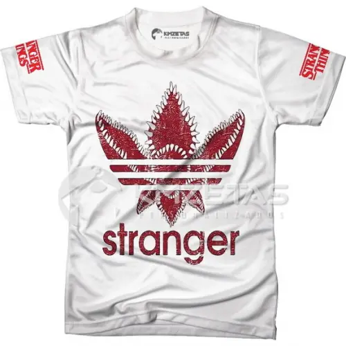 Blusa Stranger Things Demogorgon Camisa Adulto Infantil